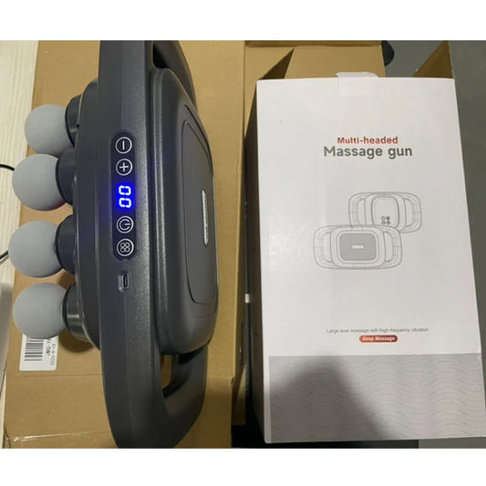 8 Massage Heads Massage Gun Deep Tissue Muscle Relax High Power Wireless High Frequency Vibration Masajeador
