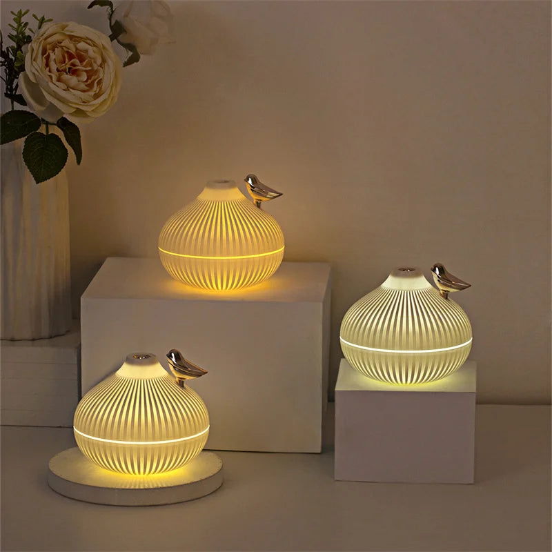New Moon Lamp Light 300ml Mini Usb Humidifiers Ultrasonic Onion Wet Aroma Essential Oil H2O Diffuser air Humidifier for Home