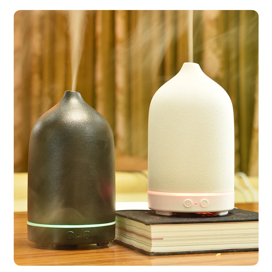 Simple Black White Elegant Color Ceramic Essential Oil Diffusers Ultrasonic Aroma Diffuser Aromatherapy Diffuser air Humidifiers