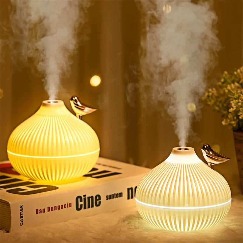 New Moon Lamp Light 300ml Mini Usb Humidifiers Ultrasonic Onion Wet Aroma Essential Oil H2O Diffuser air Humidifier for Home