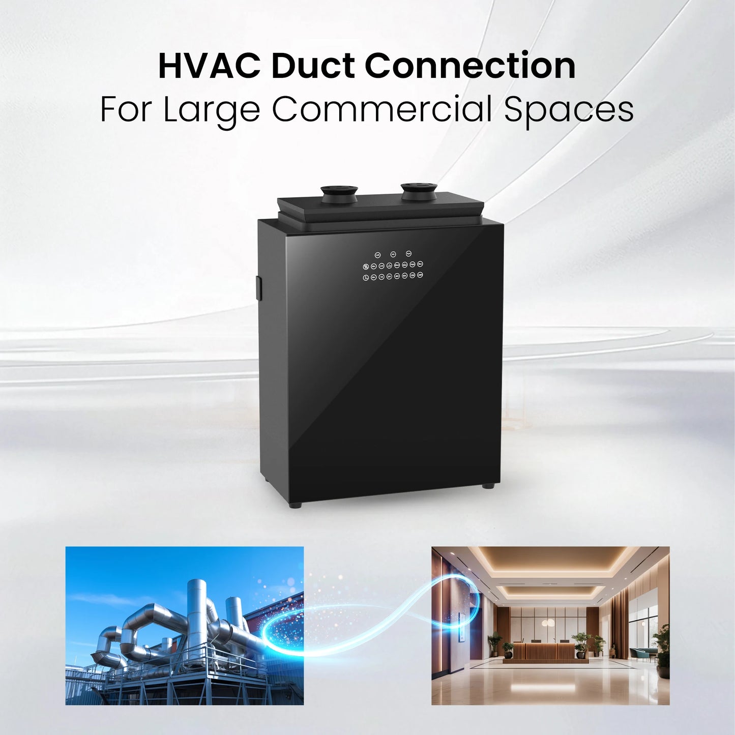 Stylish 500ml *2 Metal Waterless Aroma Diffuser  Electric with HVAC Systems for Commercial  Hotel Office Use
