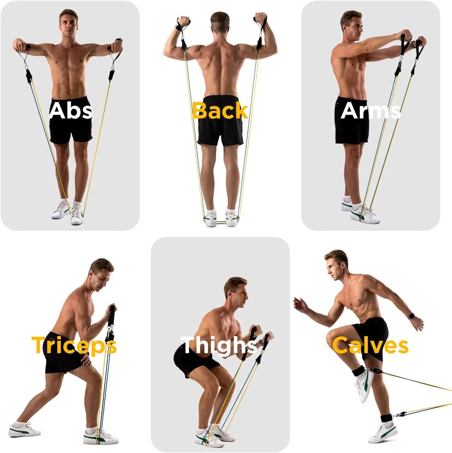 Resistance Bands Set Workout Exercise Fitness Gym Set Bands for Musle Training Physical Therapy Shape Body Workout From Home