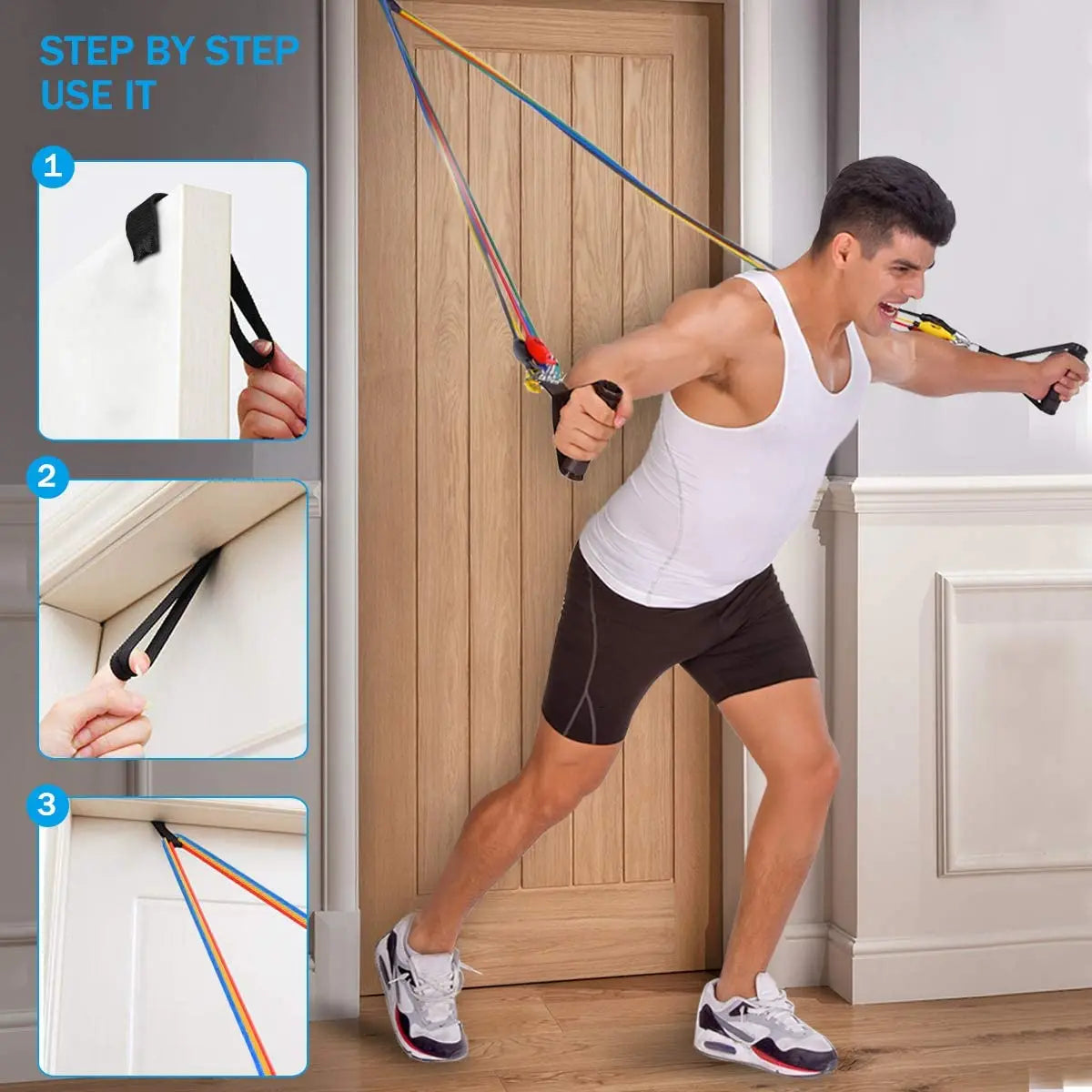 Resistance Bands Set Workout Exercise Fitness Gym Set Bands for Musle Training Physical Therapy Shape Body Workout From Home