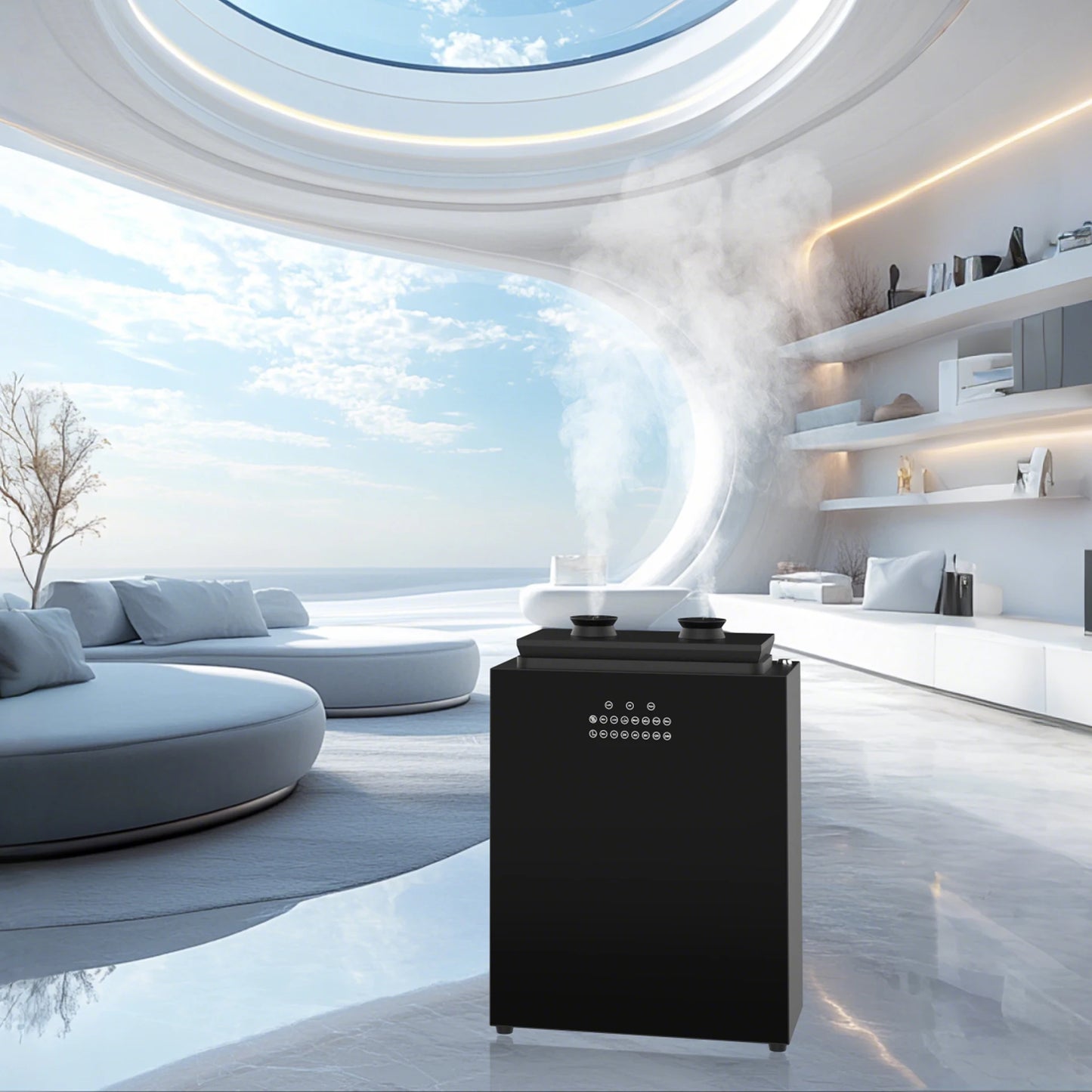 Stylish 500ml *2 Metal Waterless Aroma Diffuser  Electric with HVAC Systems for Commercial  Hotel Office Use
