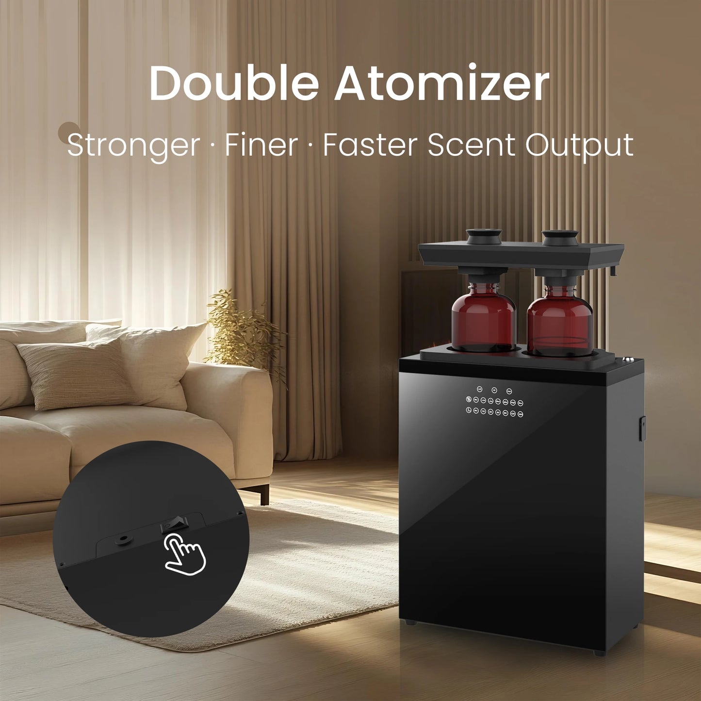 Stylish 500ml *2 Metal Waterless Aroma Diffuser  Electric with HVAC Systems for Commercial  Hotel Office Use