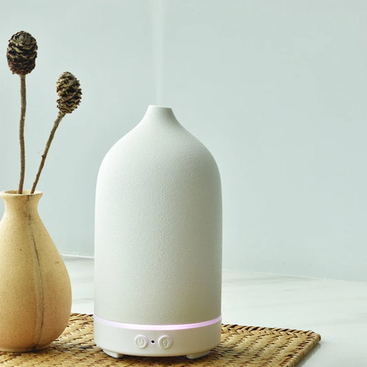 Simple Black White Elegant Color Ceramic Essential Oil Diffusers Ultrasonic Aroma Diffuser Aromatherapy Diffuser air Humidifiers