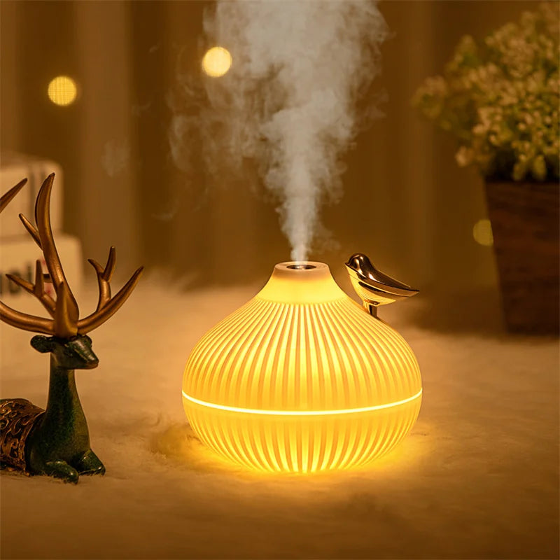 New Moon Lamp Light 300ml Mini Usb Humidifiers Ultrasonic Onion Wet Aroma Essential Oil H2O Diffuser air Humidifier for Home