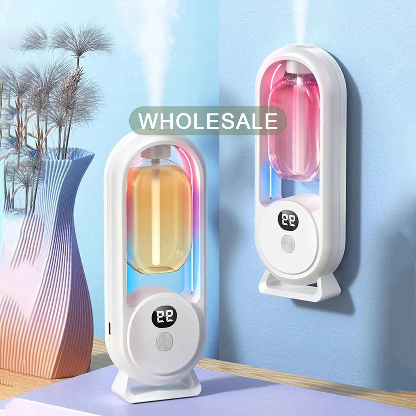 Wholesale Essential Oil Aromatherapy Fragrance Humidifier Usb Rechargeable Digital Display Smart Air Freshener Aroma Diffuser