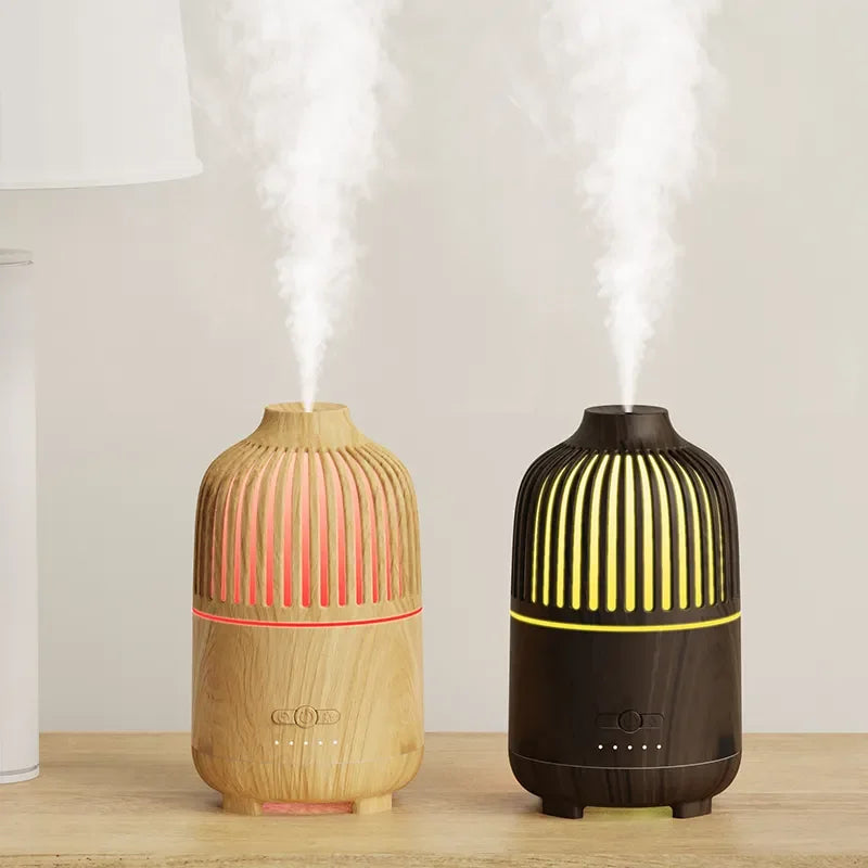 Essential Oil Diffuser 500ml Air Humidifier Electric Wooden Colourful Humidifier Aroma Diffuser