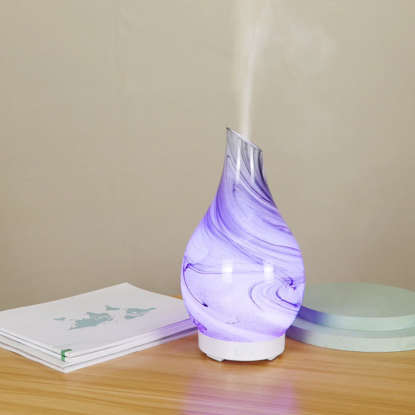 Luxurious Fragrance Diffuser Colour Glass air Humidifier Machine Plugin Oil Diffuser Crystal Aroma Diffuser