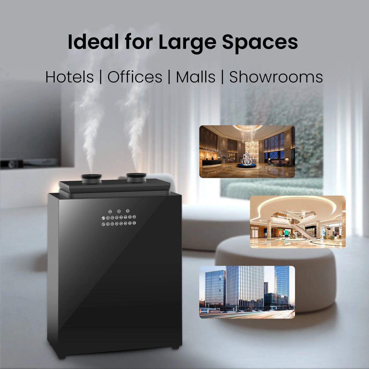 Stylish 500ml *2 Metal Waterless Aroma Diffuser  Electric with HVAC Systems for Commercial  Hotel Office Use