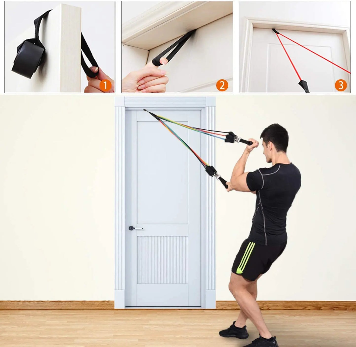Resistance Bands Set Workout Exercise Fitness Gym Set Bands for Musle Training Physical Therapy Shape Body Workout From Home