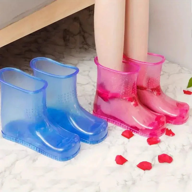 Foot Tub Foot Soaking Shoes Bath Massage Therapy Boots Portable Massage Home Feet Relaxation Slipper Acupoint Health Care