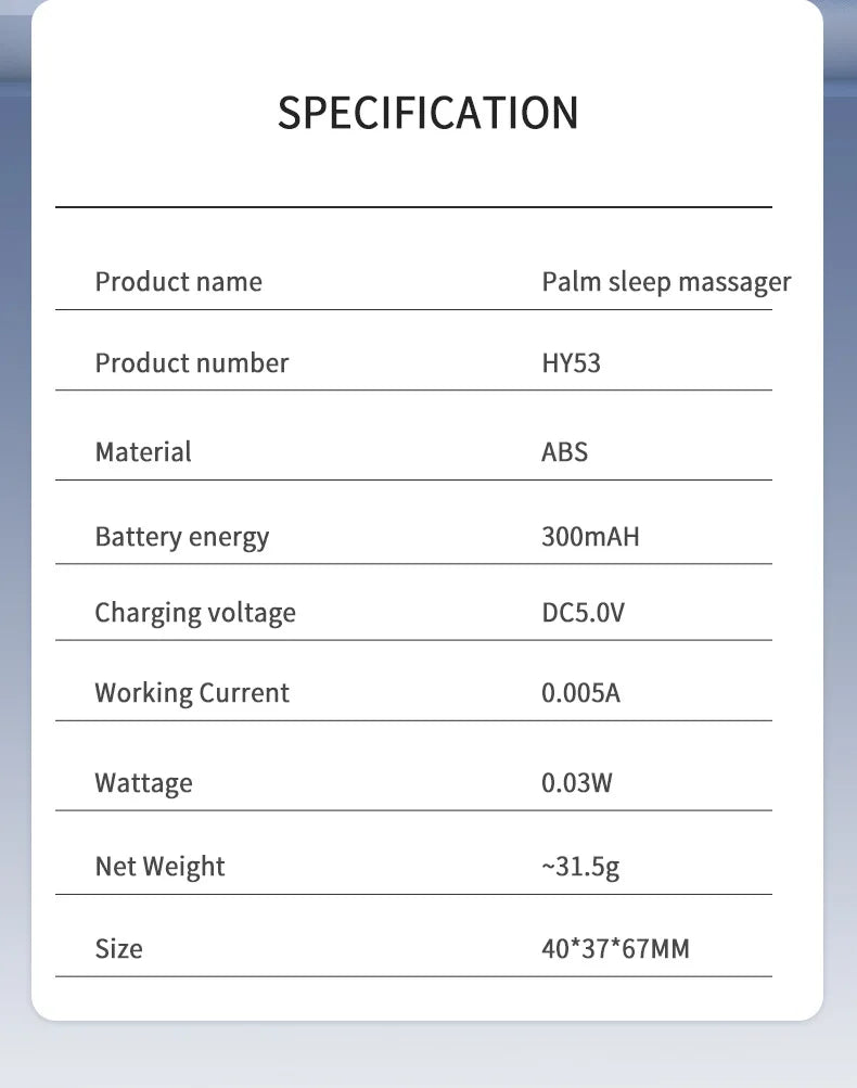 Handheld Sleep Aid Device Relaxation Pressure Relieve Insomnia Instrument Help Sleep Night Anxiety Therapy Relief Sleep Device