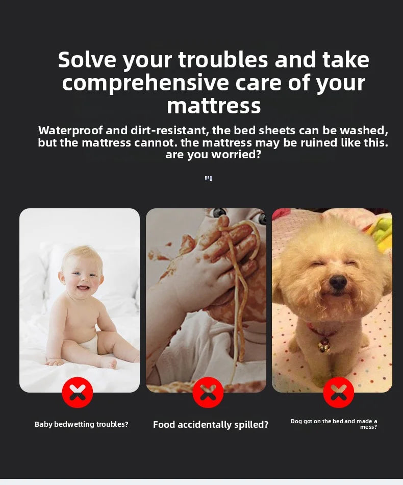 Brushed Cotton Padded Waterproof Pillowcase - Single Piece / 2-Piece Set  Soft Breathable Pillow Cover for Bedroom Bed