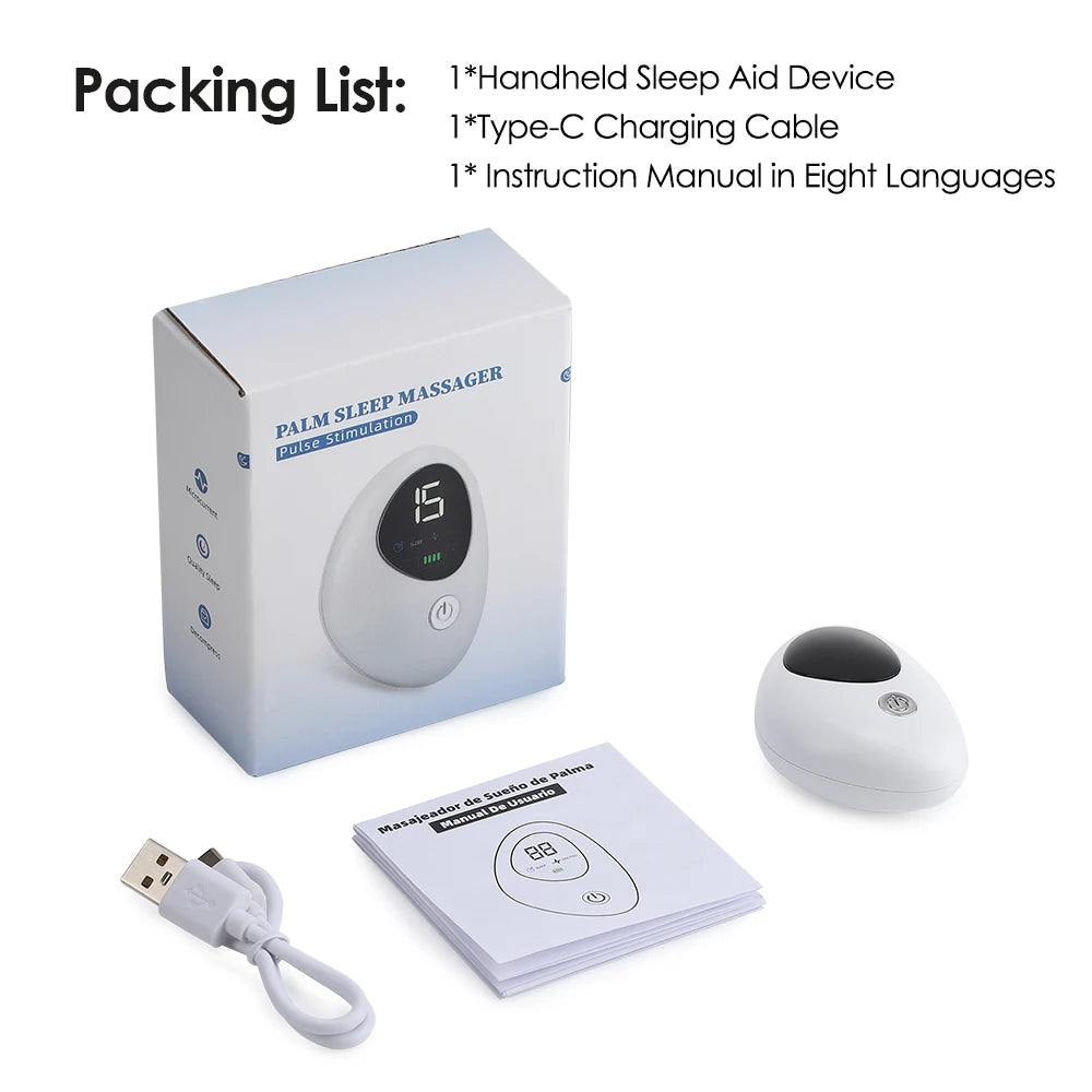 Handheld CES Sleep Aid Device Microcurrent EMS Pulse Hypnosis for Insomnia Mental Stress Anxiety Relief And Relaxation