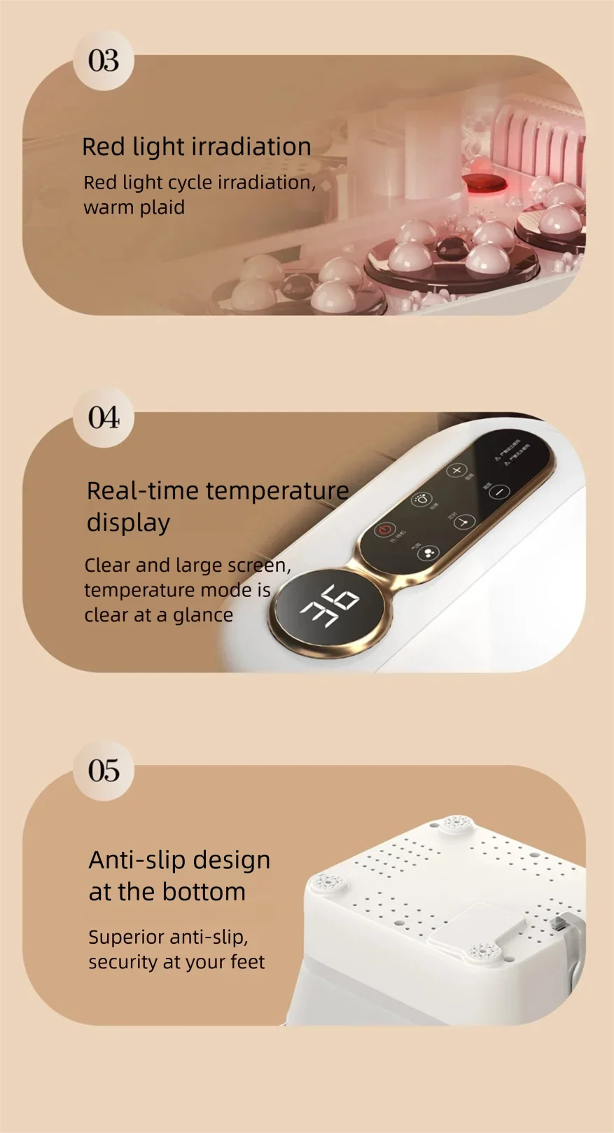 Automatic Foot Spa Bath Massager with Screen Touch Controller Warm Heated Electric Roller for Feet Washing Fatigue Relief Gift