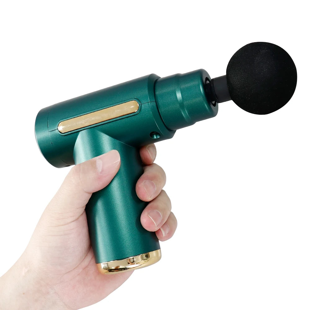 Massage Gun Vibration Massage Machine Deep Muscle Relaxed Therapy LCD Screen 6 Speeds Display Fitness Body Fascia Gun 4 Heads