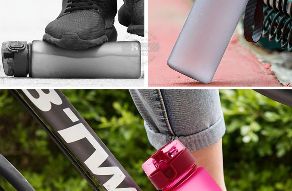 400/560ml Water Bottle Sports Drinking Bottle Portable Leak Proof Shaker Bottle Plastic Drinkware Outdoor Sport Fitness BPA Free