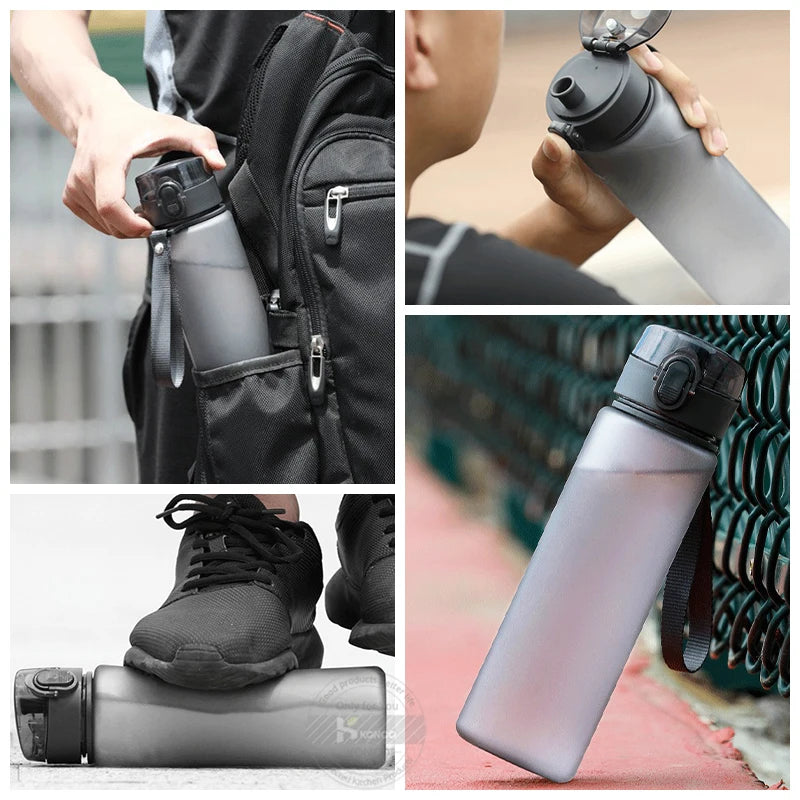 400/560ml Water Bottle Sports Drinking Bottle Portable Leak Proof Shaker Bottle Plastic Drinkware Outdoor Sport Fitness BPA Free