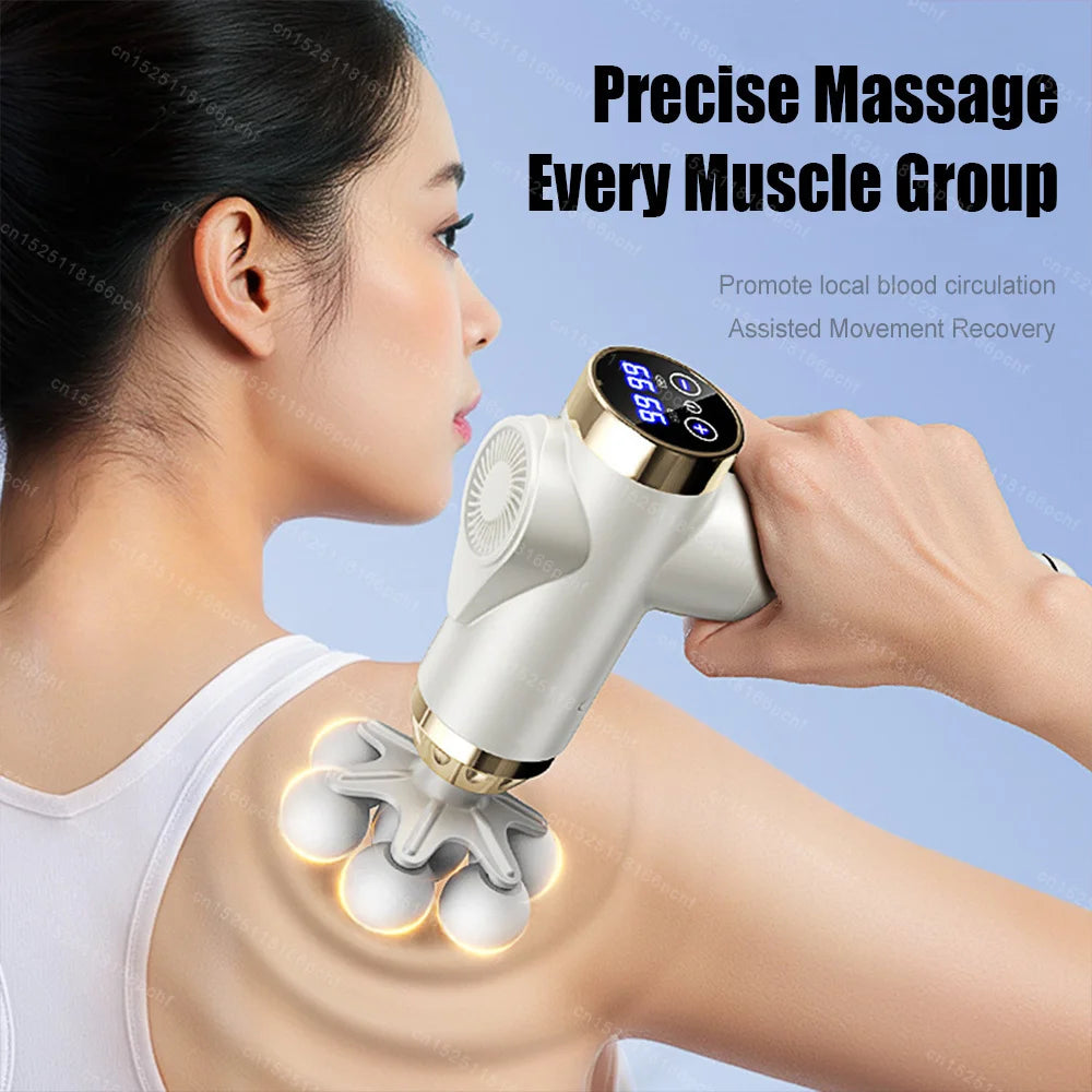 Massage Gun Smart Hit Fascia Gun for Body Back Waist Shoulder Massager Relaxation Fitness Electric Muscle Masajeador Slimming