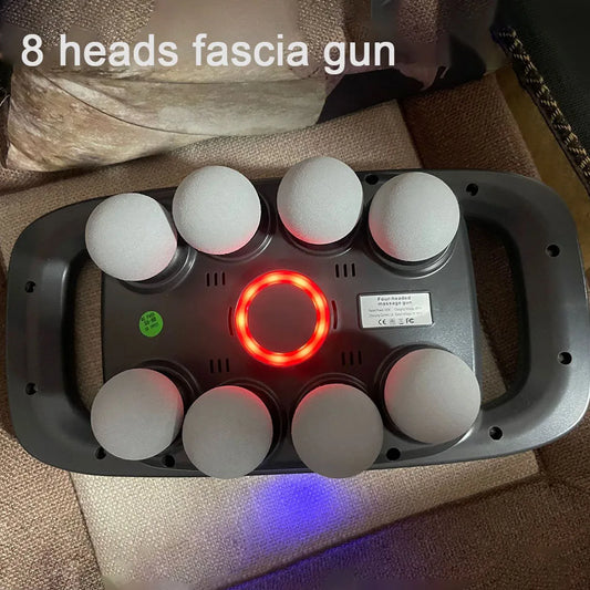 8 Massage Heads Massage Gun Deep Tissue Muscle Relax High Power Wireless High Frequency Vibration Masajeador
