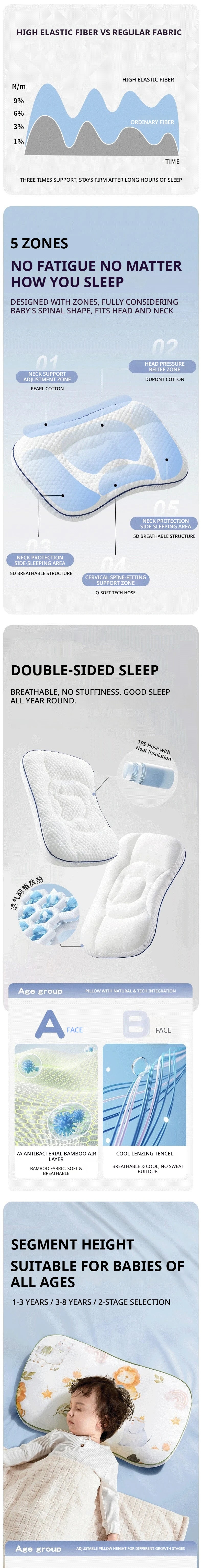 AIBEDILA Baby Pillows for Newborns Neck Pillow Newborn Baby Things Children's Orthopedic Travel Pillow Bedding Mother Kids Items
