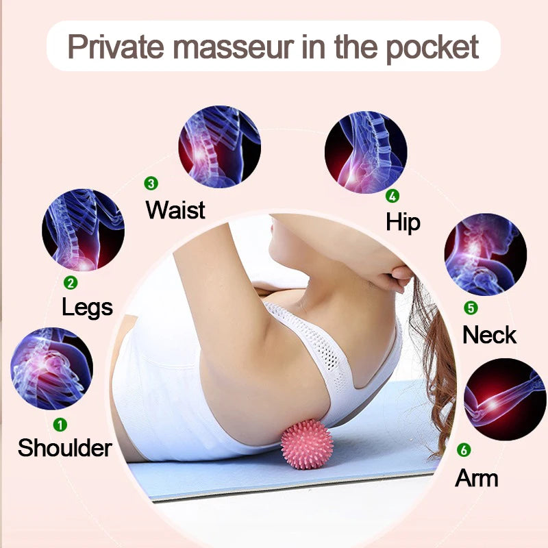 Foot massage ball with spikes pilates yoga Sports Fitness Muscle Relaxation  massage ball plantar fasciitis therapy ball AMQ001