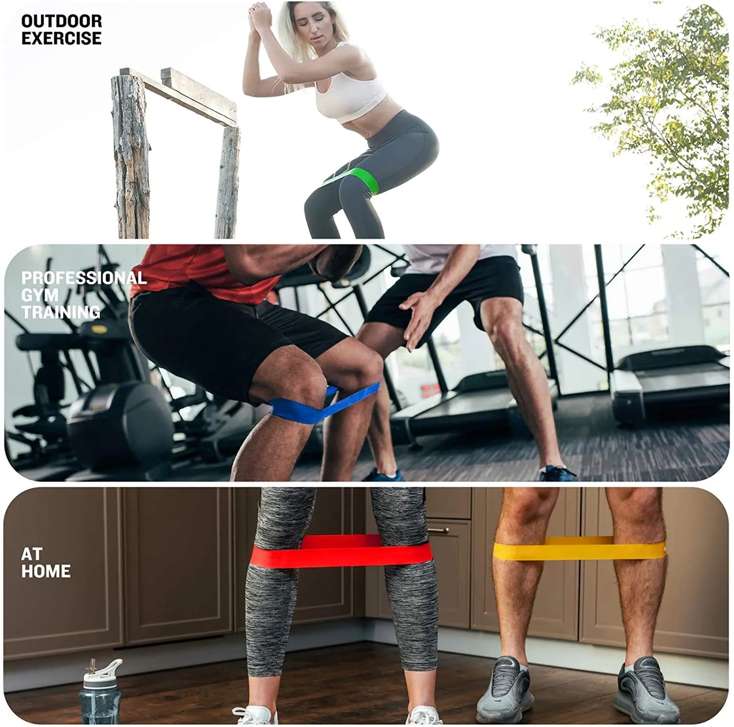 Different Resistance Bands Yoga Band Fitness Exercise Training Hip Tension Band Leg Squat Dance Elastic Loop Stretch Band