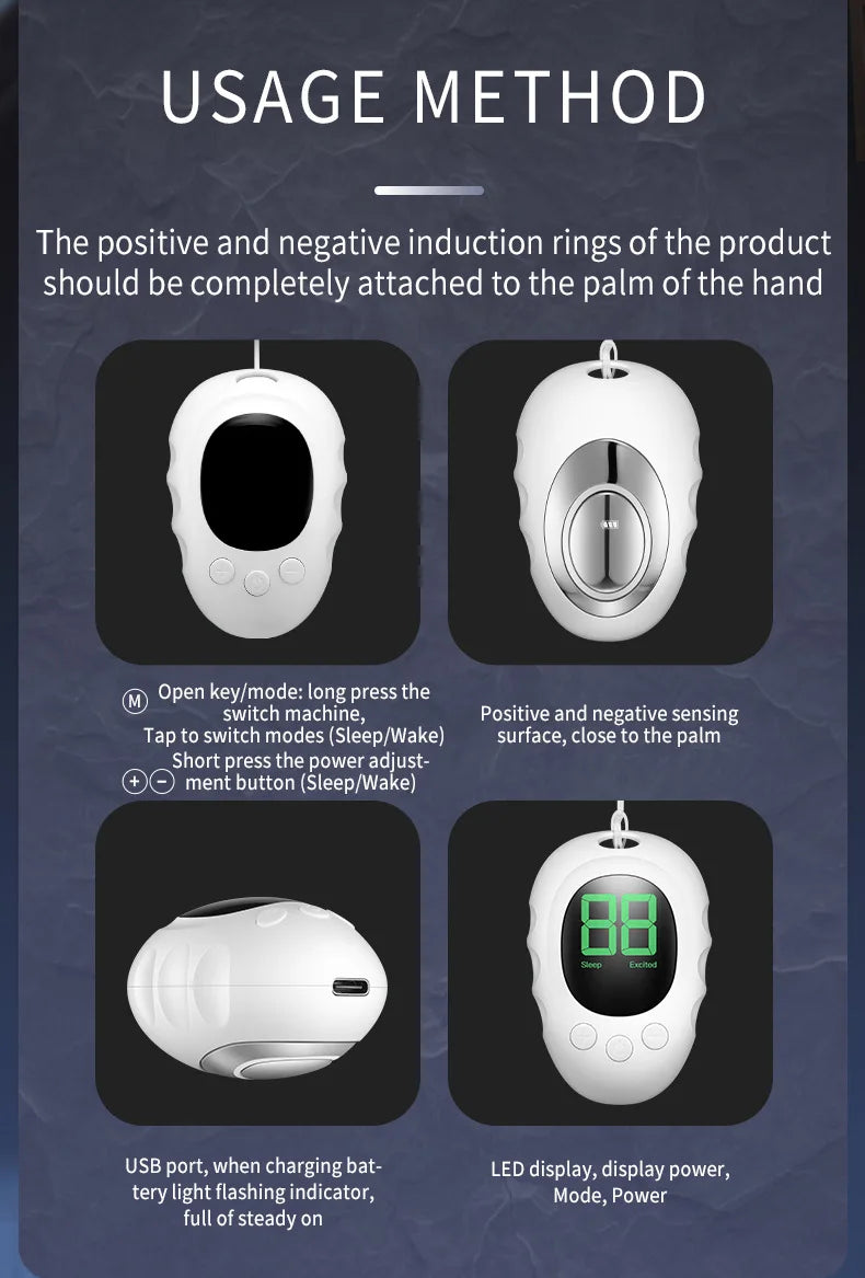 Handheld Sleep Aid Device Relaxation Pressure Relieve Insomnia Instrument Help Sleep Night Anxiety Therapy Relief Sleep Device