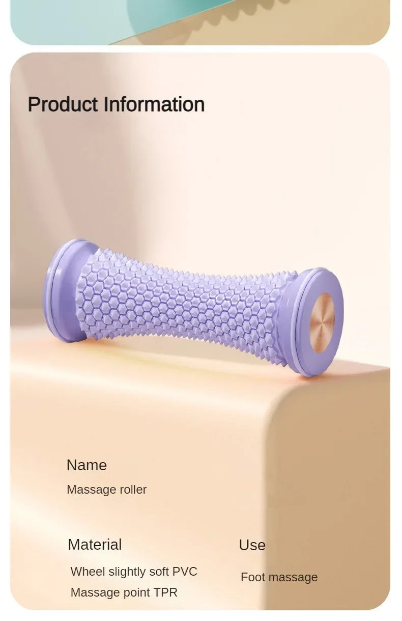 Foot Massager Massage Roller Yoga Massage Ball Plantar Fascia Roller Muscle Relaxation Care Plastic Manual Foot Massager Spa
