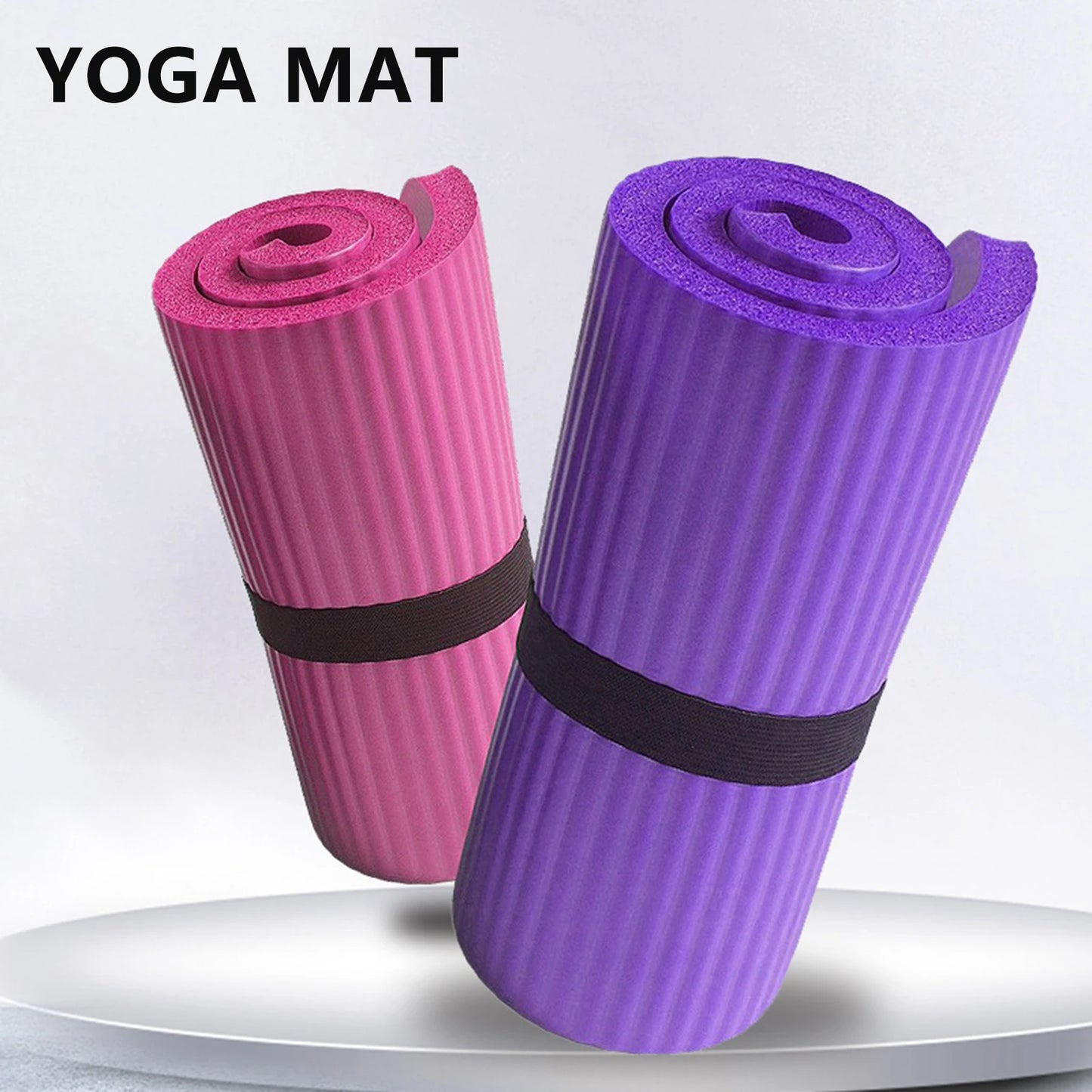60x25cm Yoga Mat 15mm Home Fitness Mat For Yoga Pilates Flat Support Belly Roll Sports Portable Indoor Outdoor Sports Equipments