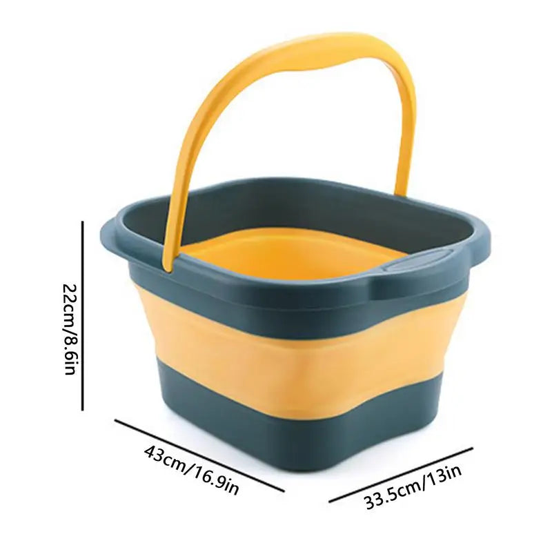 Folding Foot Bathtub Foot Soak Bath Tub With Massaging Rollers Stress Relief Foot Spa For Family Pedicure Soaking Tired Feet