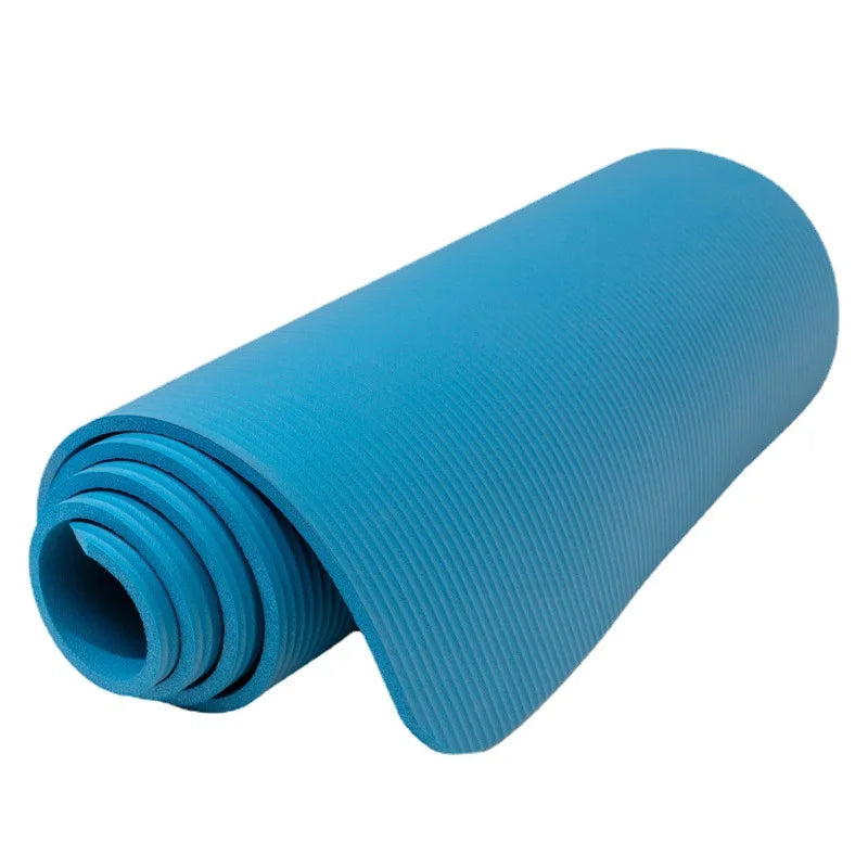 Yoga Mat High Density Exercise Mat, Anti-Tear Exercise Yoga Mat with Carrying Strap, Suitable for Various Yoga Exercises