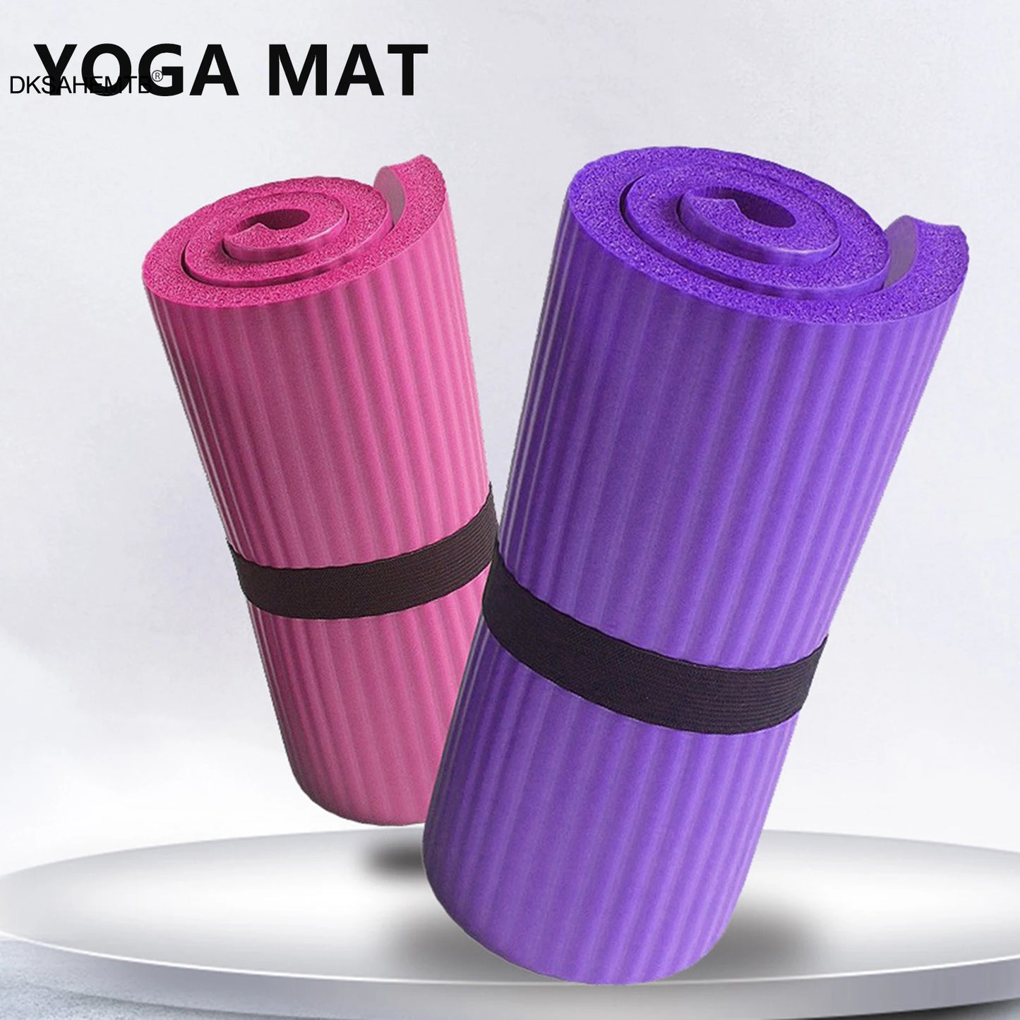60x25cm Yoga Mat 15mm Home Fitness Mat For Yoga Pilates Flat Support Belly Roll Sports Portable Indoor Outdoor Sports Equipments
