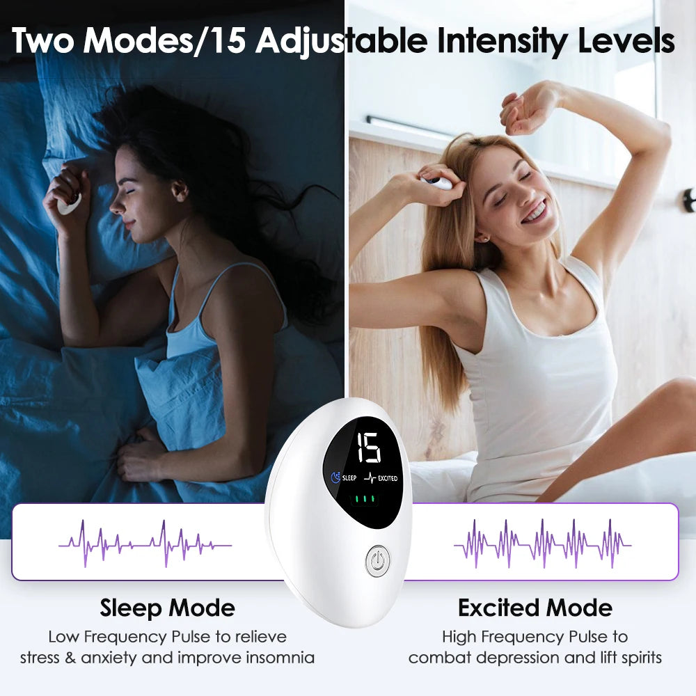 Handheld CES Sleep Aid Device Microcurrent EMS Pulse Hypnosis for Insomnia Mental Stress Anxiety Relief And Relaxation