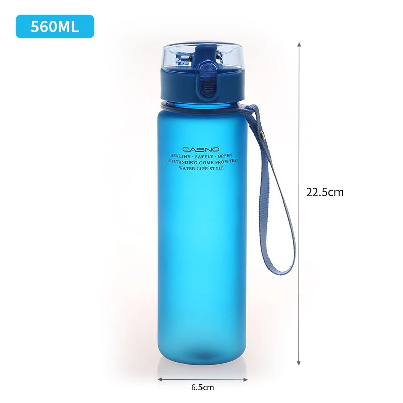 400/560ml Water Bottle Sports Drinking Bottle Portable Leak Proof Shaker Bottle Plastic Drinkware Outdoor Sport Fitness BPA Free