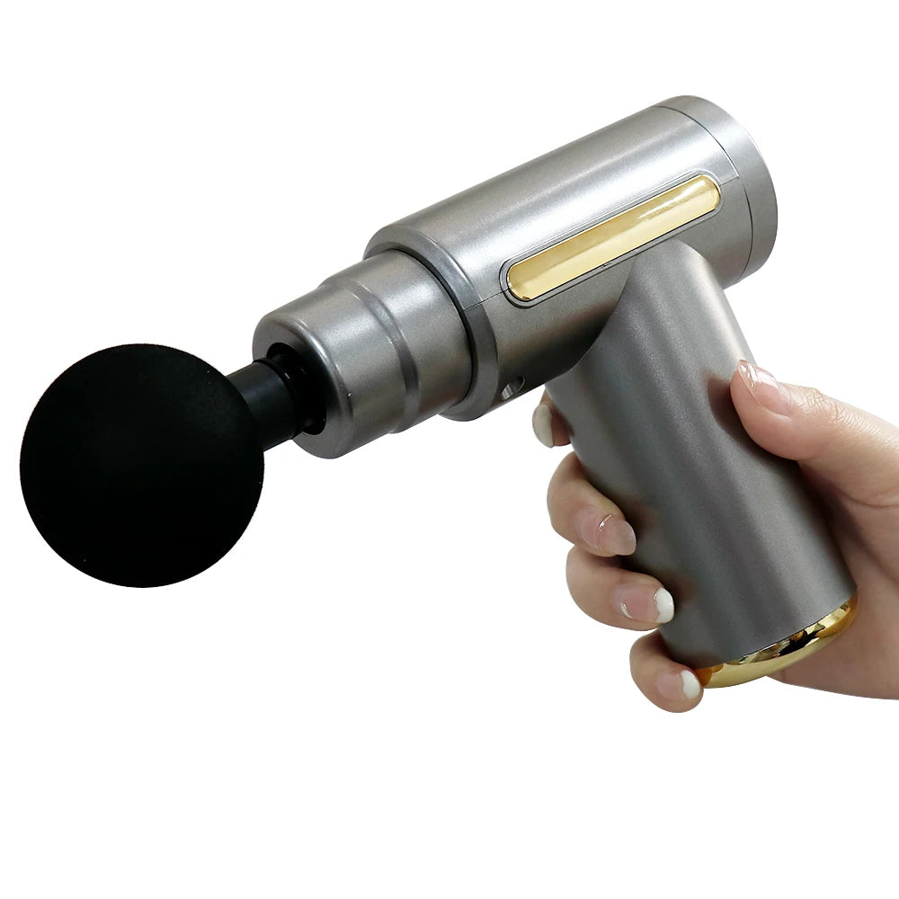 Massage Gun Vibration Massage Machine Deep Muscle Relaxed Therapy LCD Screen 6 Speeds Display Fitness Body Fascia Gun 4 Heads