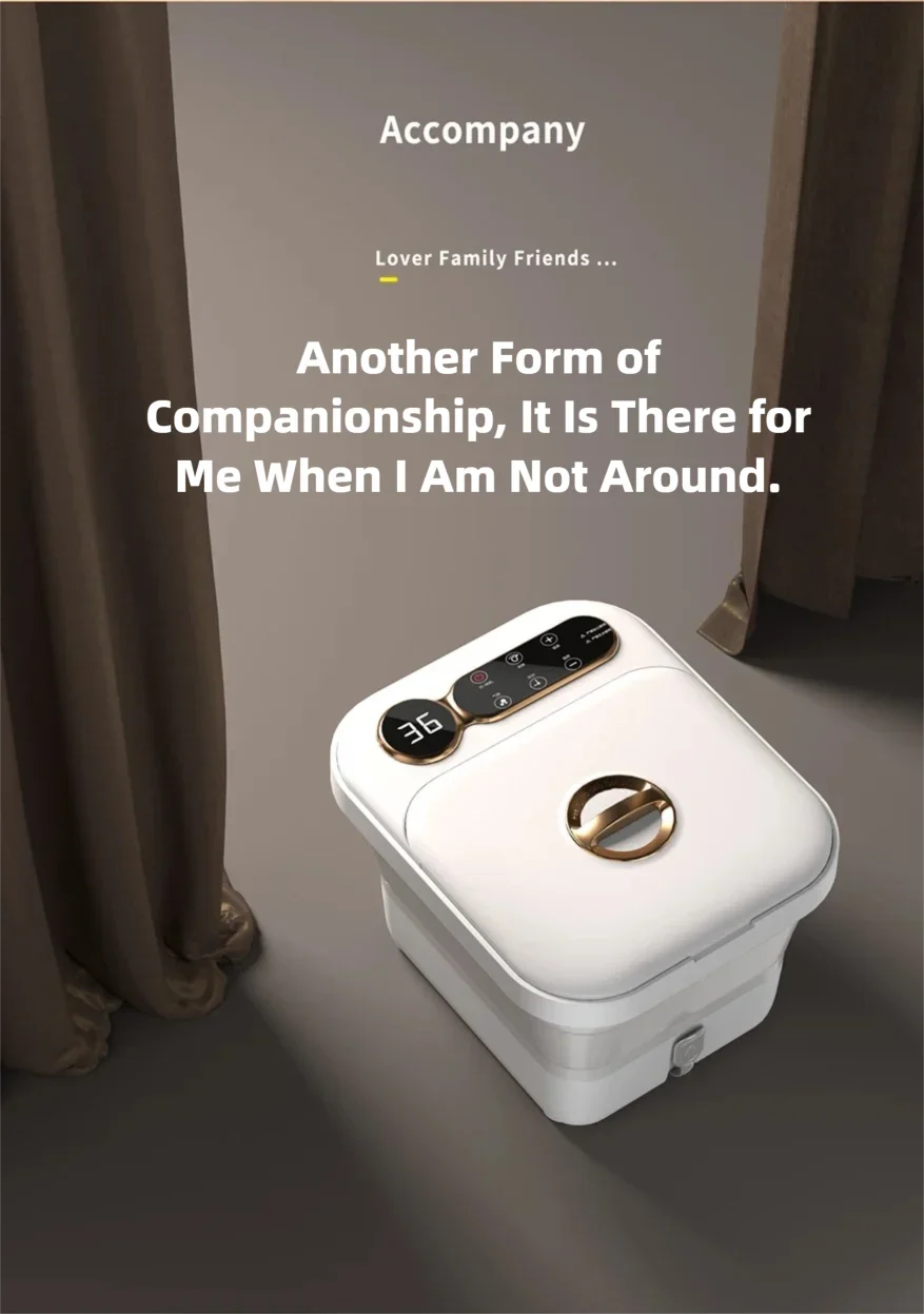 Automatic Foot Spa Bath Massager with Screen Touch Controller Warm Heated Electric Roller for Feet Washing Fatigue Relief Gift