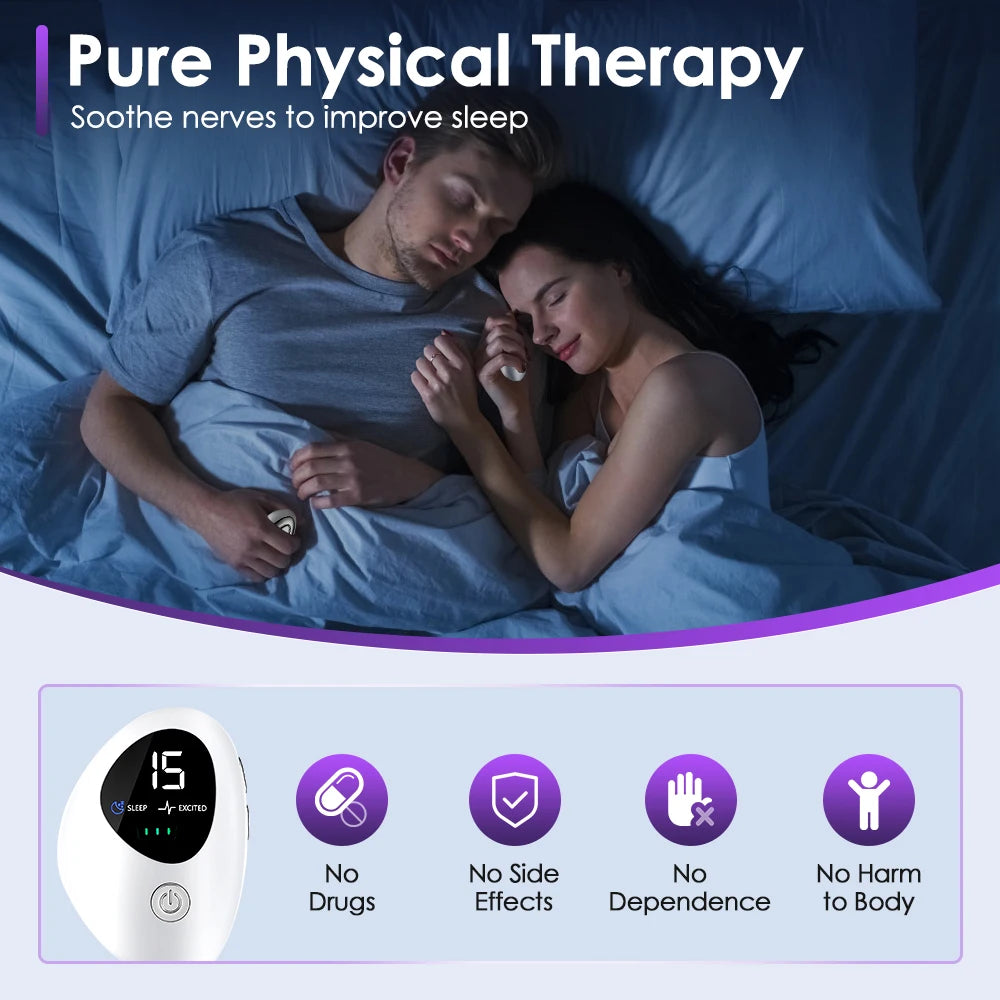 Handheld CES Sleep Aid Device Microcurrent EMS Pulse Hypnosis for Insomnia Mental Stress Anxiety Relief And Relaxation