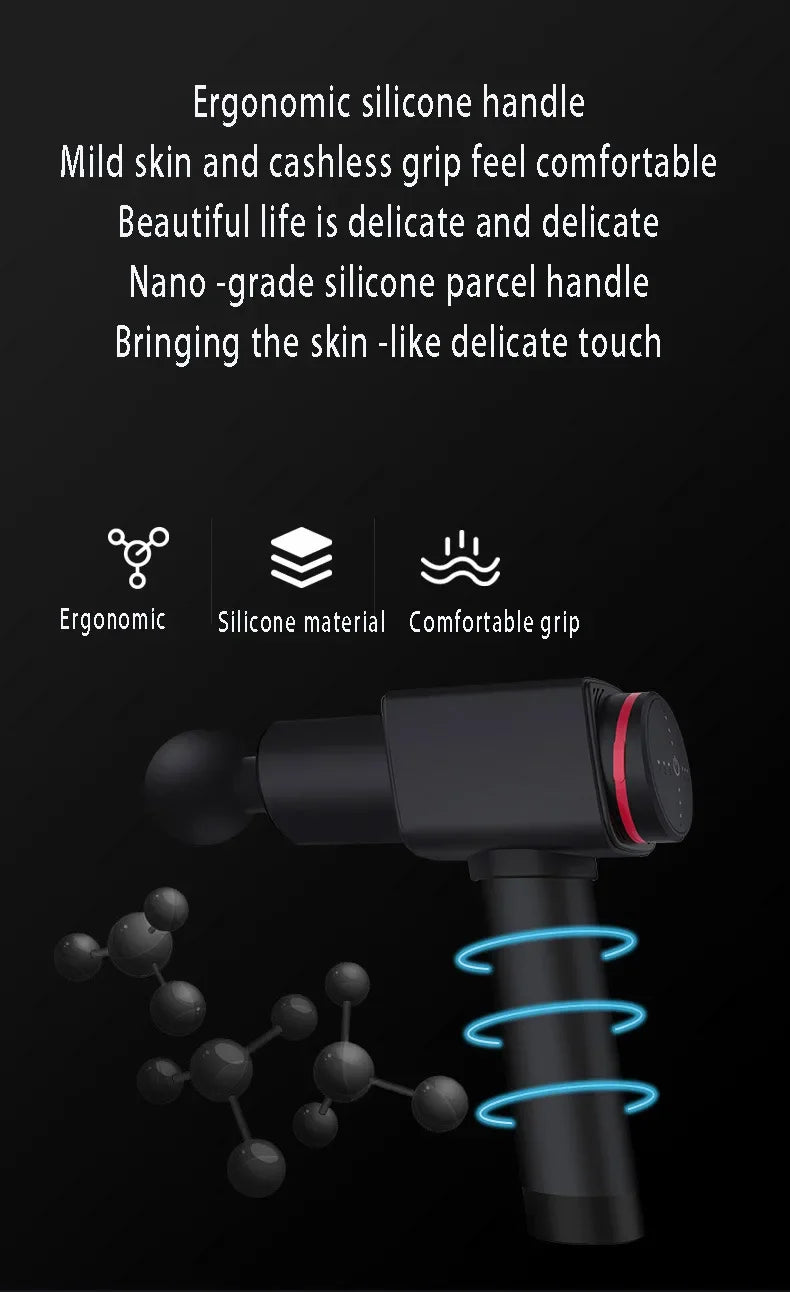 Professional Massage Gun 220W 30KG Strong Force Powerful Deep Muscle Massager Brushless Motor for Training Home Gym