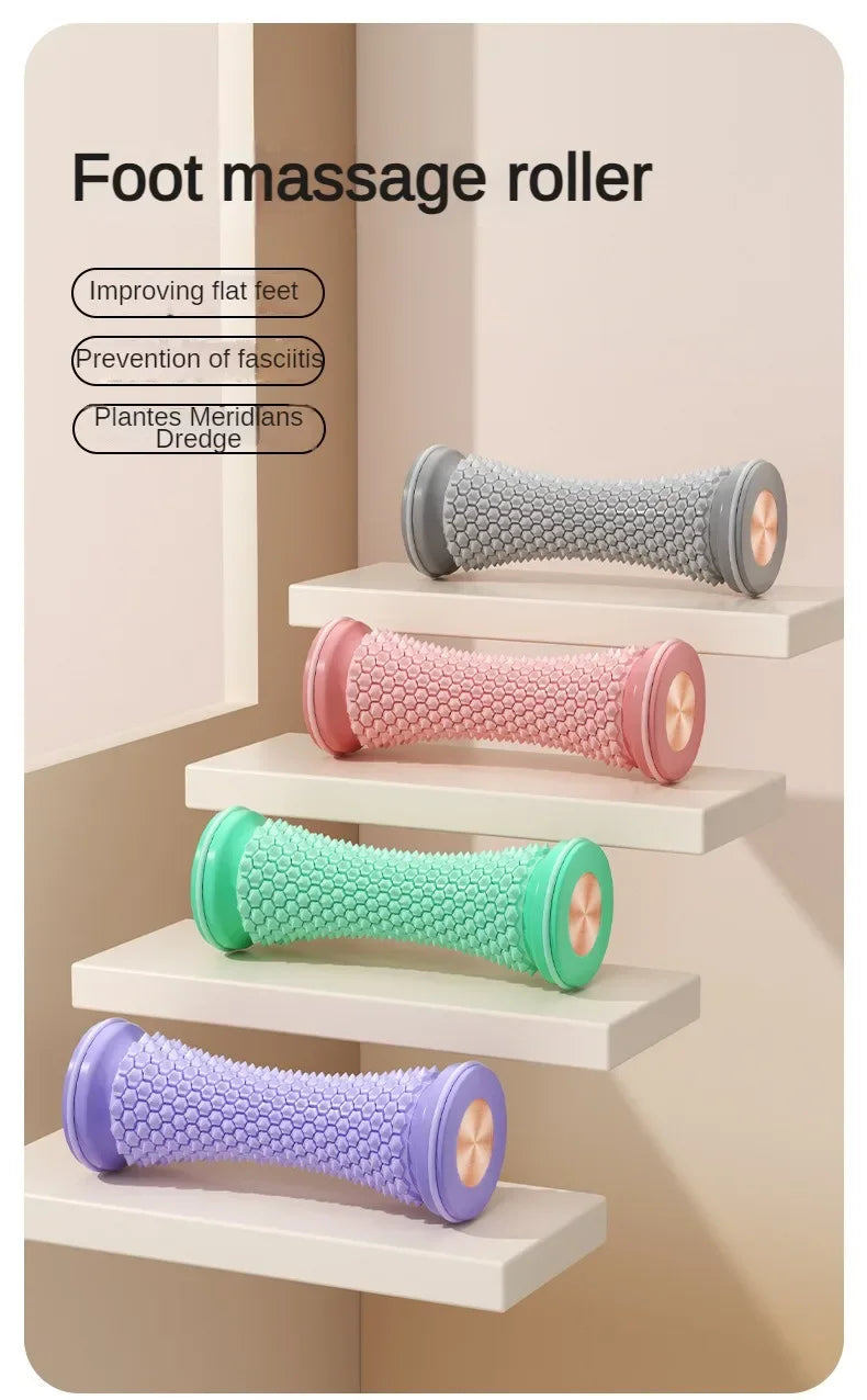 Foot Massager Massage Roller Yoga Massage Ball Plantar Fascia Roller Muscle Relaxation Care Plastic Manual Foot Massager Spa
