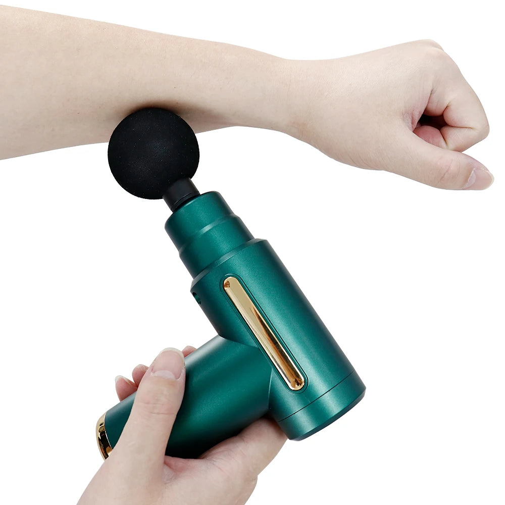 Massage Gun Vibration Massage Machine Deep Muscle Relaxed Therapy LCD Screen 6 Speeds Display Fitness Body Fascia Gun 4 Heads