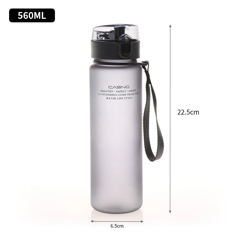 400/560ml Water Bottle Sports Drinking Bottle Portable Leak Proof Shaker Bottle Plastic Drinkware Outdoor Sport Fitness BPA Free