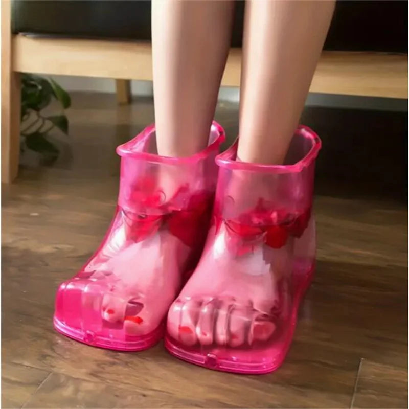 Foot Tub Foot Soaking Shoes Bath Massage Therapy Boots Portable Massage Home Feet Relaxation Slipper Acupoint Health Care