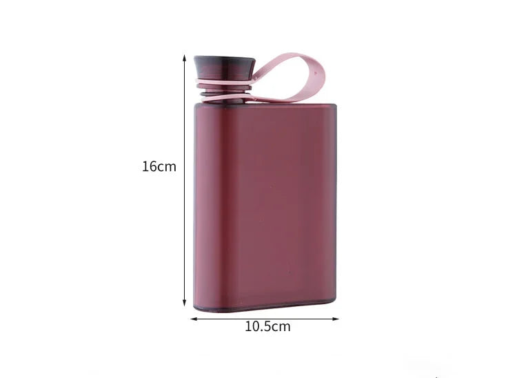 500ML Square Water Bottle Portable A5 Flat Style Water Cup With Handle Outdoor Sports Drinks Kettle Notebook Bottle Drinkware