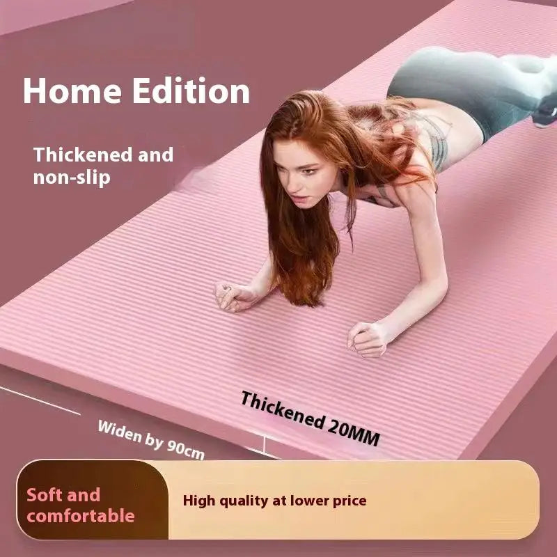 Home Sports and Pilates 10MM High-Density Non-slip Yoga Mat for Gymnastics Exercises