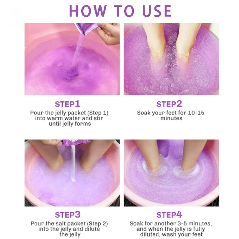 Foot Care Home Jelly Spa Exfoliation 100g Rose Lavender Crystal Mud Foot Bath Salt Foot Bath Foot Therapy