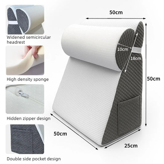 Bed Wedge Pillow for Sleeping Memory Foam Triangle Pillow High Density Memory Foam Breathable Fabric Removable Washable Cover