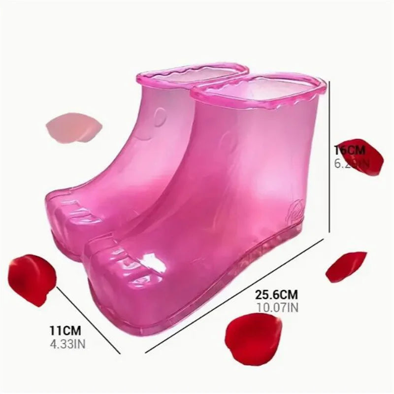 Foot Tub Foot Soaking Shoes Bath Massage Therapy Boots Portable Massage Home Feet Relaxation Slipper Acupoint Health Care